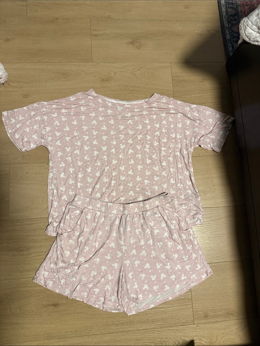 Disney Pink Mickey Head Short Pajama Set